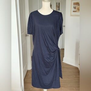 Boden Dark Blue Midi Dress with Side Knot